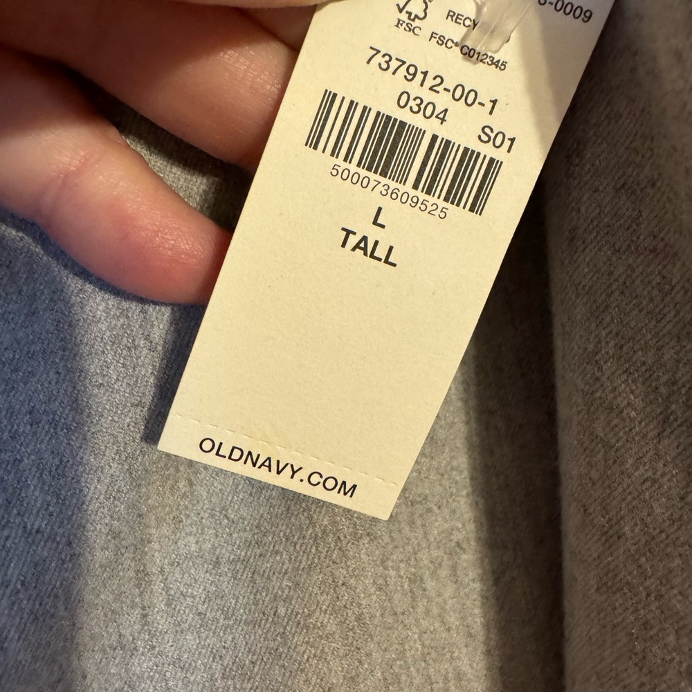 NWT Old Navy Women's Neutral Gray Straight Leg Pants LARGE/TALL    #X - Picture 7 of 7